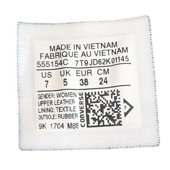 Converse 2017 CTAS Lux Mid Hidden Wedge Black Stingray Pebbled Leather Sneaker 7 - Picture 6 of 10